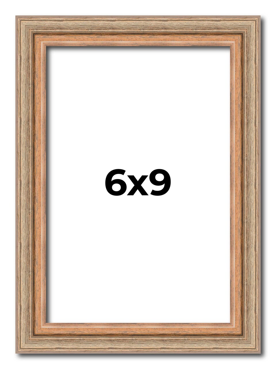 Photo Size Deco Brown Picture Frame - UV Acrylic, Foam Board Backing, Hanging Hardware